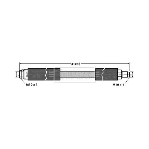 Borg beck brake hose bbh6810 - beck,