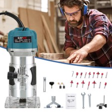 Cisivis Router 1200W Electric Laminator Hand Trimmer Tool with 15pc Router Bit