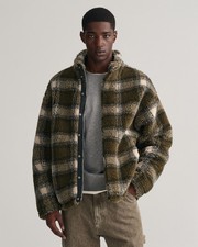 Gant Checked Fleece Zip Jacket