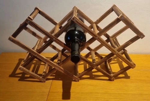 Vintage wooden folding wine - wooden,