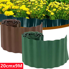 9M 20cm Flexible Plastic Garden Grass Lawn Path Edging Edge Border Green Patio