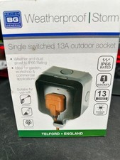 BG WP21 Weatherproof Storm Single Switched 13A Outdoor Socket, IP65