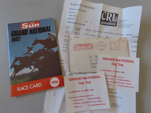 Grand national 1982 race card - national,
