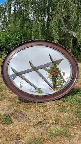 Antique oval mirror - antique,