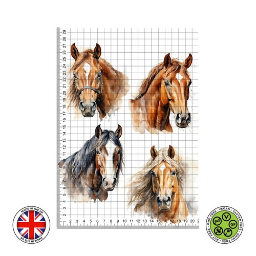 Watercolour horse set - watercolour,