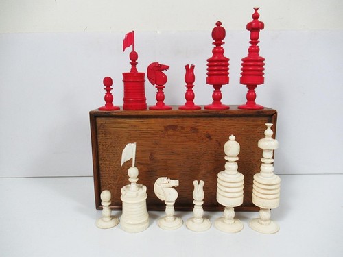 Antique chess set - chess,