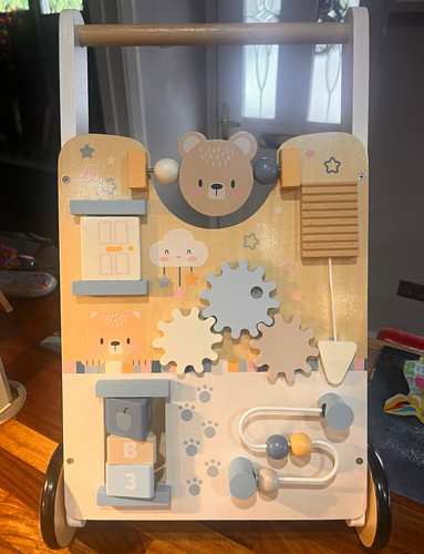 Wooden baby first steps - first,