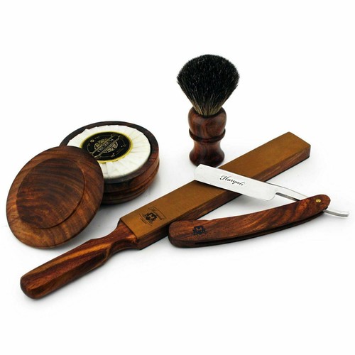 Vintage cut throat wooden - cut,