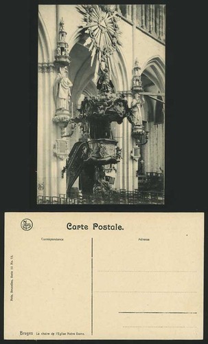Belgium old postcard bruges - old,