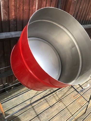 Half metal oil drum barrel - half,