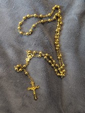 Gold Tone Rosary Beads