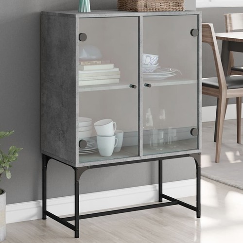 Side cabinet with glass doors - side,