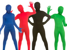 Kids Zentai Stretch Suit Lycra Bodysuit Halloween Boys Girls Skinz