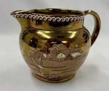 Vtg Wedgwood Etruria & Barlaston Fallow Deer Copper Luster 3.5" Creamer Pitcher