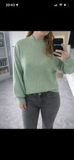 H&M sage green ribbed knit