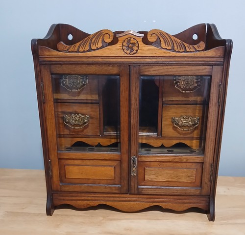 Antique oak victorian smokers - antique,