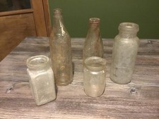 Vintage Clear glass jars and