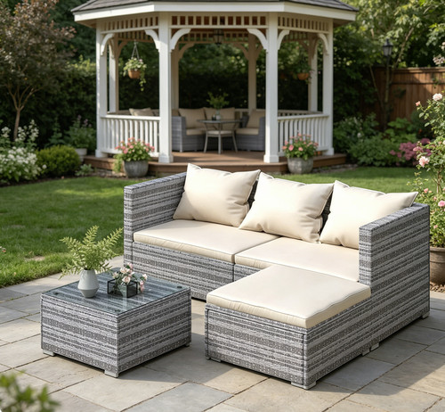 4pcs rattan garden - 4pcs, furniture