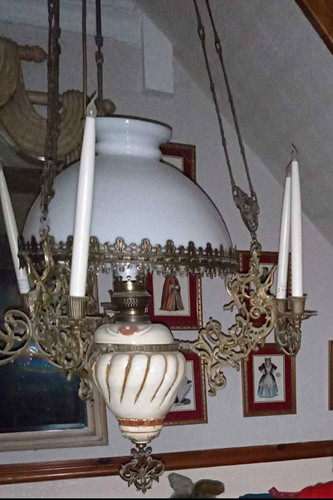 French hanging oil lamp - oil,