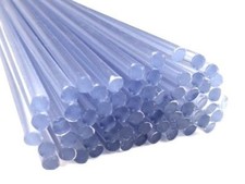 Plastic Welding Wire PVC-U Hard 4mm Round Transparent 25 Rods