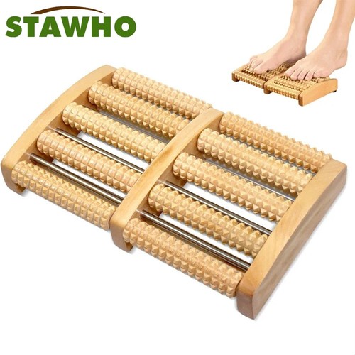 Wooden foot roller massager - wooden,