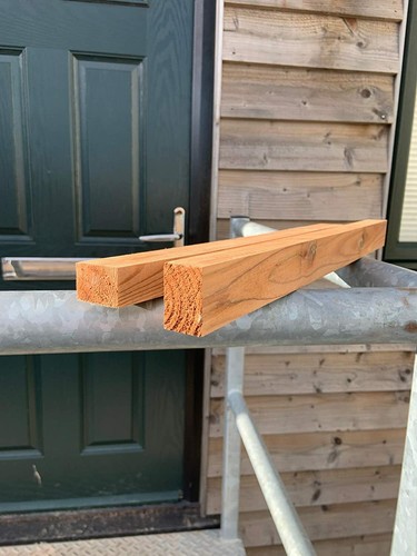 Treated redwood timber planed - treated,