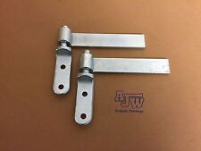 2 x Straight Hinge 153mm ZP & Gudgeon Trailer Truck Horseboxes Tailgates Tipper