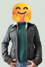 Superdry leather sherpa lined women's jacket, good condition, size S