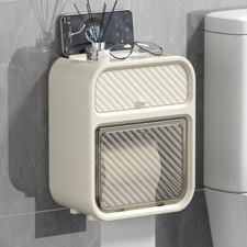 Bathroom Wall Mounted Toilet Roll Holder Tissue Paper Dispenser Waterproof Box