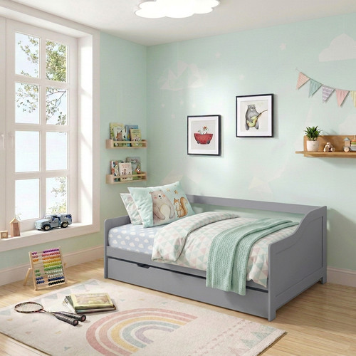 3ft wooden trundle bed - trundle, bed,