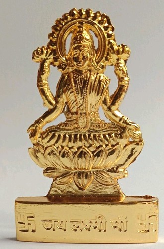 Golden maa laxmi idol lotus - laxmi, on