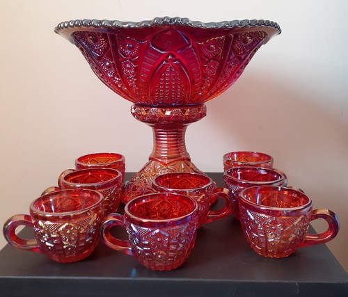 Indiana red carnival glass - red,