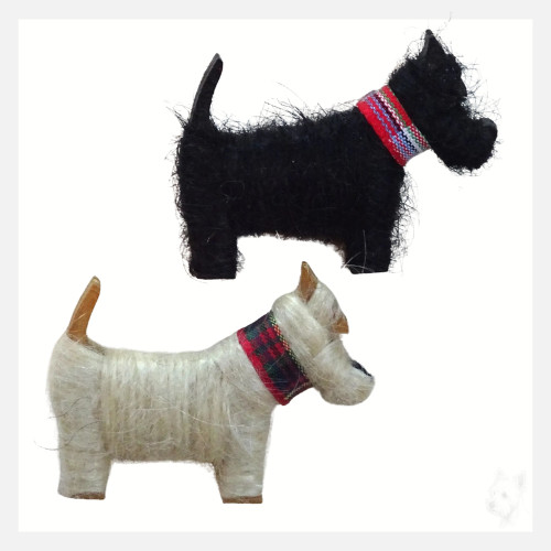 Pair 1950s scottie - pair, westie