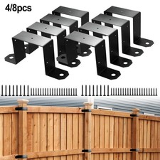 4x4 Black Post Brackets Heavy Duty Steel for Sturdy Fence Construction