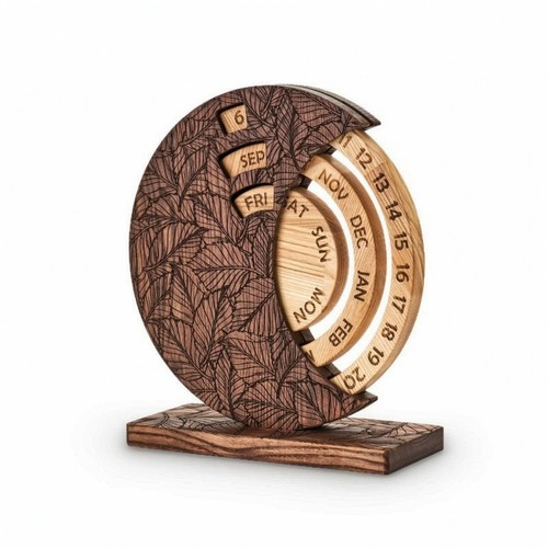 Wooden perpetual calendar - perpetual,