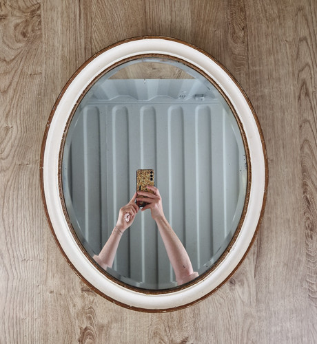 Vintage oval bevelled wall - vintage,