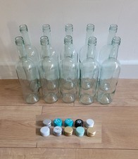 10X Empty Clear Wine Bottles