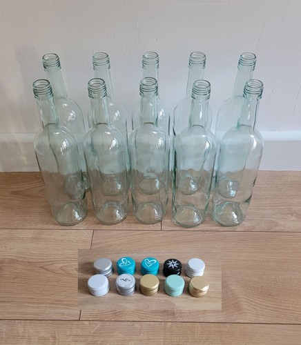 10x empty clear wine - empty,
