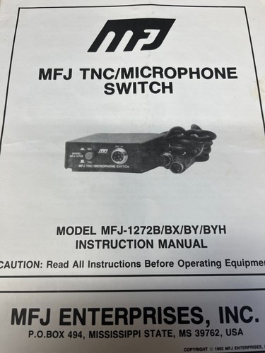 Mfj 1272b byh tnc - mfj, 1272b/bx/by/byh