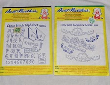 Aunt Martha's Hot Iron Transfers Embroidery 3902 - 3904 His Hers Dogwood & Daisy