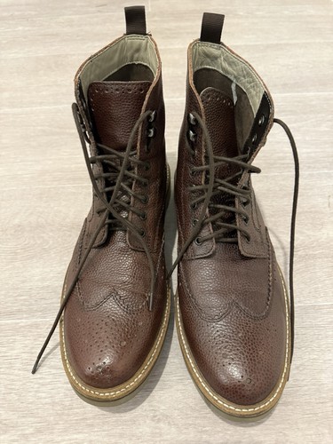 Clarks brown leather brogue - clarks,