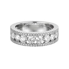 14K White Gold Princess Lab
