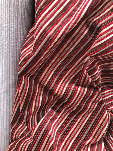 Velvet stripe red burgundy - velvet,