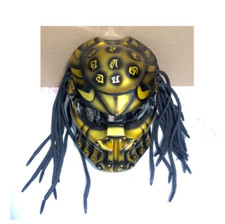 Alien Predator Fangs Wasp Motorcycle Full Face Laser Light Customized Helmet 