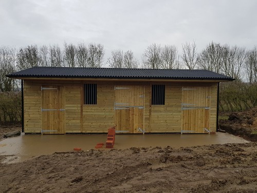 Timber wooden horse stable - wooden,