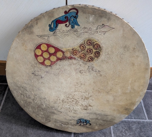 Shamanic goat skin drum - shamanic,