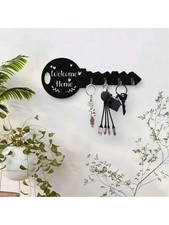 Wooden Key Holder with Hooks