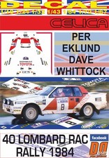 DECAL TOYOTA CELICA TWINCAM TURBO P.EKLUND RAC R. 1984 3rd (06)