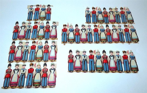 Victorian die cut scraps dutch - cut,