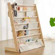 Kids Childrens Book Shelf Wooden Storage Rack Organizer Bookcase Bookshelf Stand